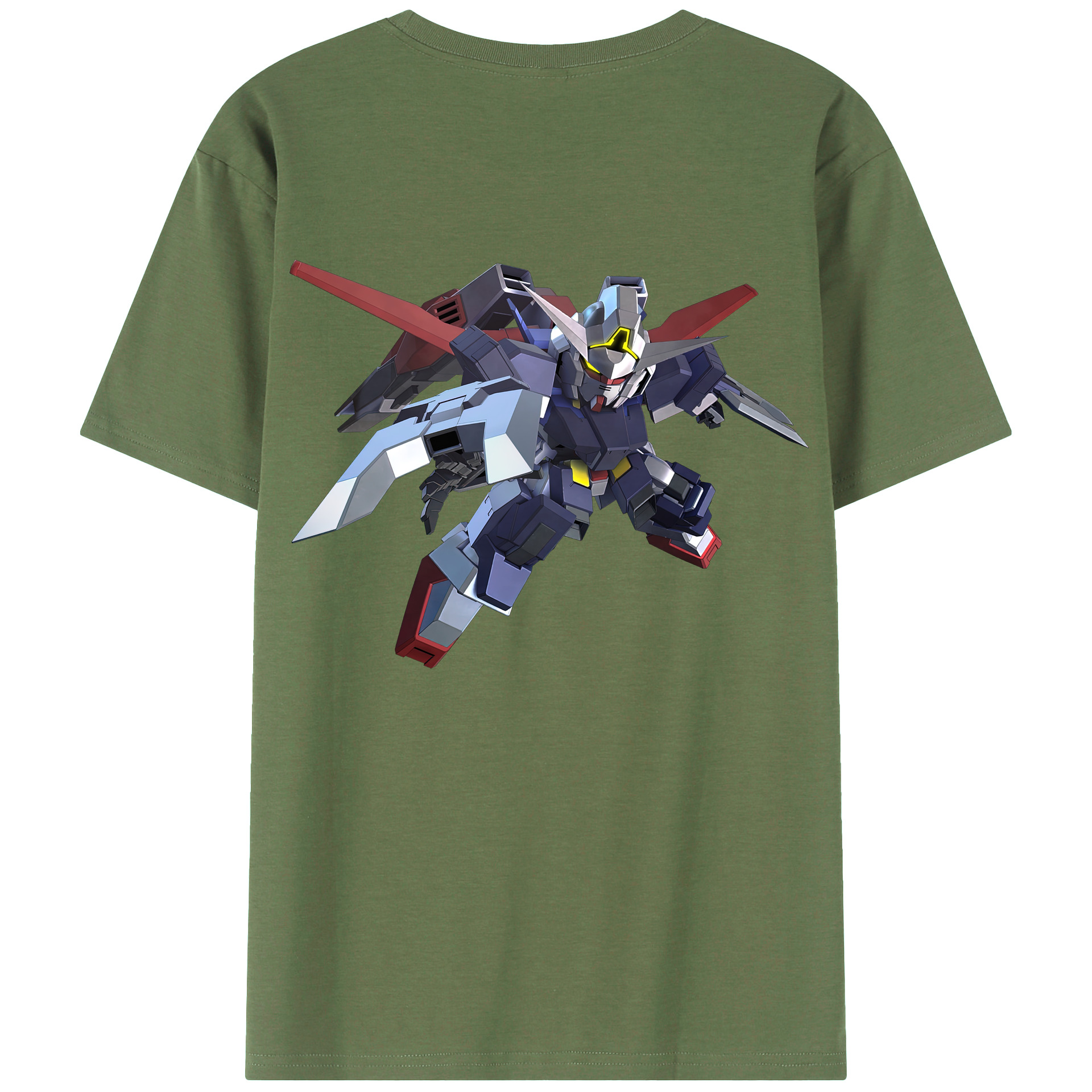 （画像用） 機動戦士ガンダム Mobile Suit Gundam 綿100％ メンズ半袖Tシャツ（バックプリント） 通気性